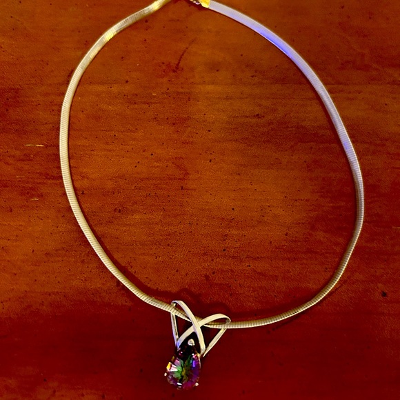 Mystic topaz necklace. Never worn. - Picture 2 of 12